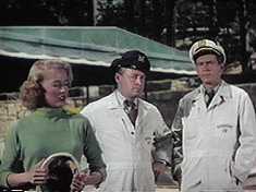 Characters wince at the films outrageous plot twists (Hey, is that a back projection?)