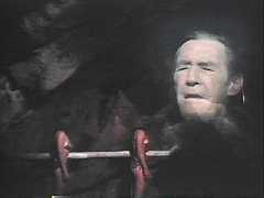 Dr. Frankenstein offers advise from beyond the grave: "No, girls! Lift with your legs! Your legs!!"