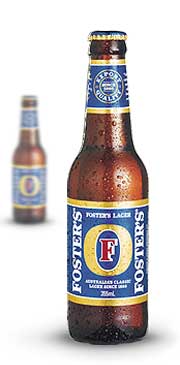 Foster's is Australian for 'beer'.