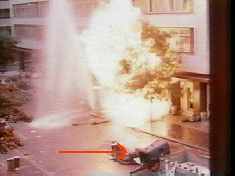 ...but boom! (Note the generator used to power film equipment left in the shot.)