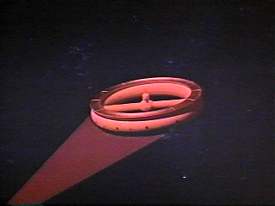 As soon as the scientists on the station were ready, the testing of Earth's most powerful flashlight began.