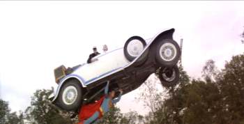 That Superman!  He's always (get ready for it) holding up traffic.