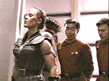 Sulu and Chekhov check out a Klingons ass. Comedy!