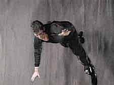 Kirk falls to him imminent death, presented through the miracle of "bluescreening".