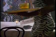 Continuity!!  Photo One:  Waitress removes 'Reserved' sign...