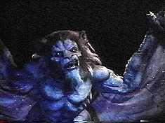 Appearing via stock footage, its your typical foam rubber BatLion. 